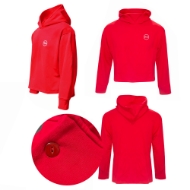 red-ladies-hoodie-with-cuff-detail-and-long-back