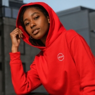 red-ladies-hoodie-with-cuff-detail-and-long-back