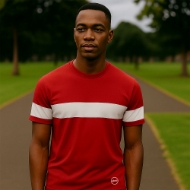 unisex-red-and-white-t-shirt