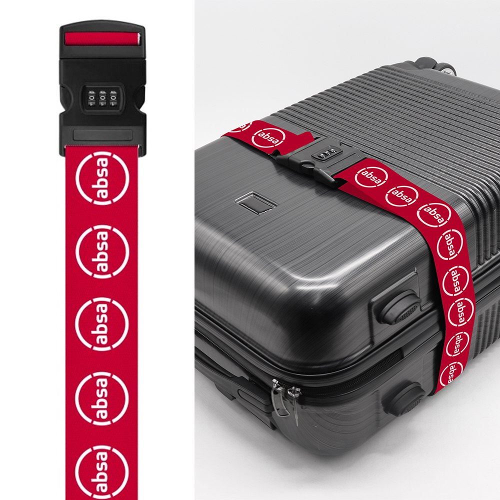 Adjustable luggage strap with combination lock | Absa Promo Shop