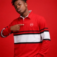 Picture of Mens legacy long sleeve golf shirt red