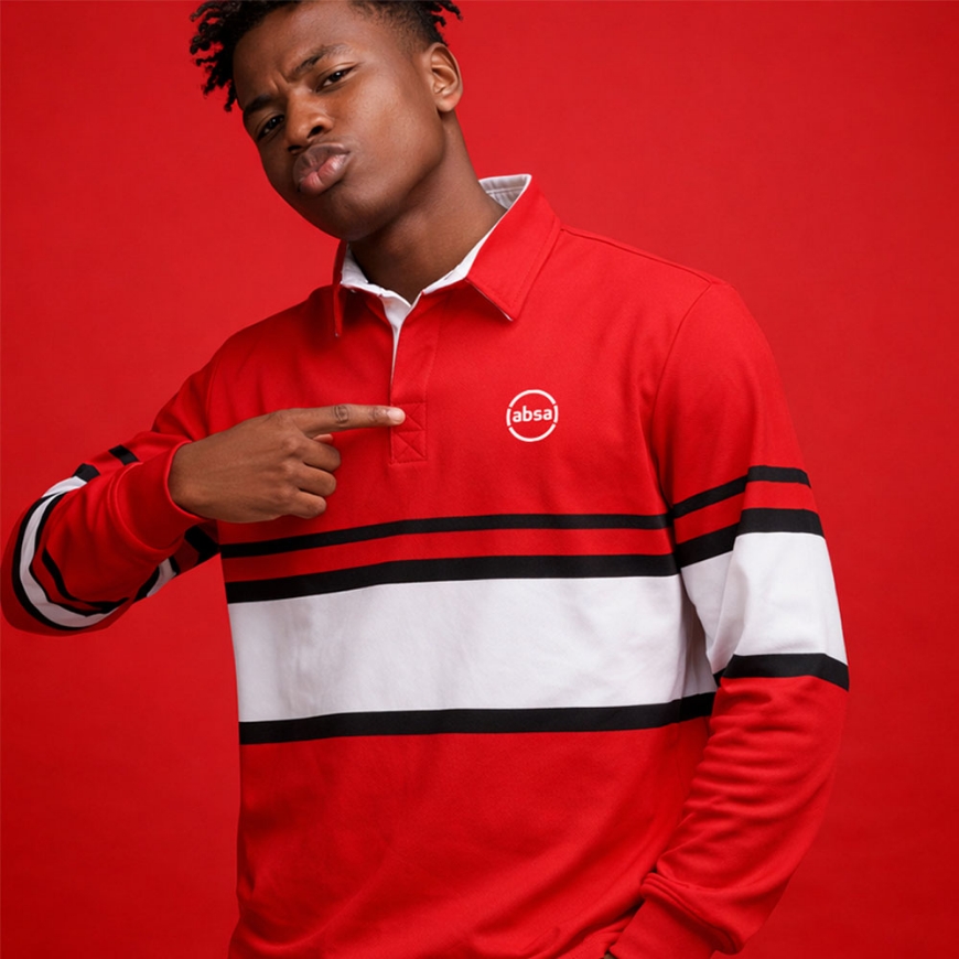 Picture of Mens legacy long sleeve golf shirt red