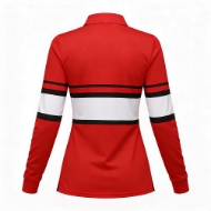 Picture of Ladies legacy long sleeve golf shirt red